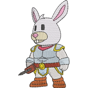 Bunny Knight Stumble Guys Free Machine Embroidery Design