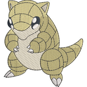 Sandshrew Pokemon Free Machine Embroidery Design