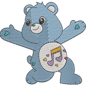 Heartsong Bear Free Coloring Page for Kids