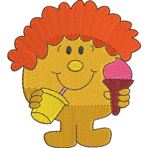 Little Miss Late Mr Men Free Machine Embroidery Design