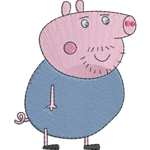 Uncle Pig Peppa Pig Free Coloring Page for Kids