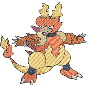 Magmar Pokemon Free Machine Embroidery Design