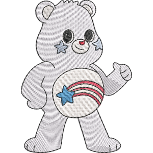 America Cares Bear Free Machine Embroidery Design