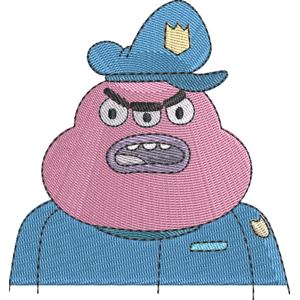 Captain Gruff Looped Free Machine Embroidery Design