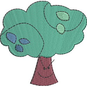 Mr. Tree Burger Brawl Free Machine Embroidery Design